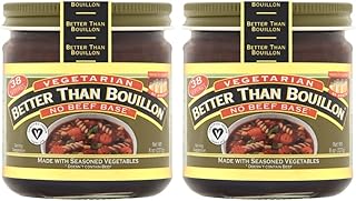 Better Than Bouillon Vegetarian No Beef Base, Made with Seasoned Vegetables, Certified Vegan, Makes 9.5 Quarts of Broth, 3...