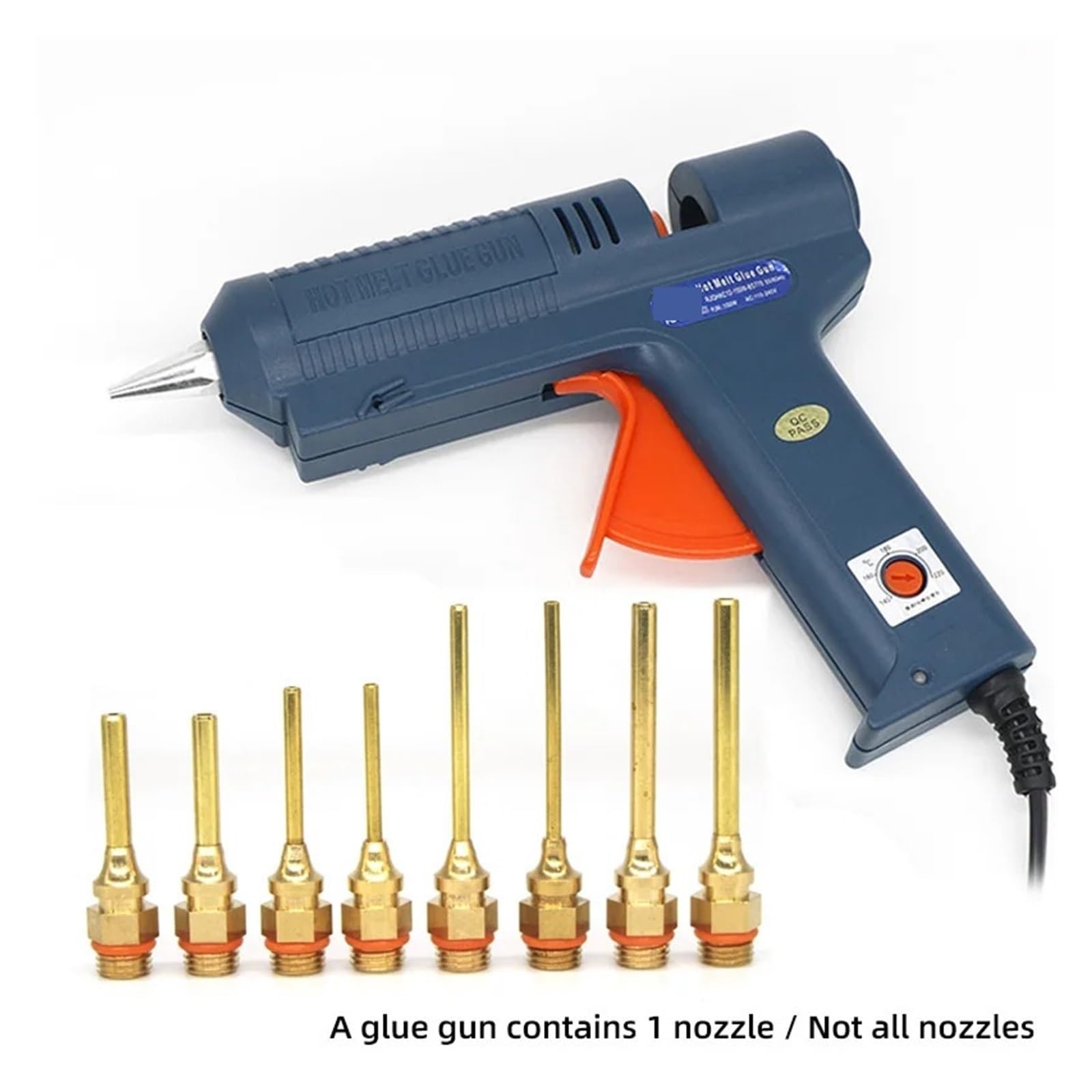 Pistolet do klejenia na gorąco, pistolet do topienia, pistolet do klejenia rzemieślniczego, pistolet do klejenia na gorąco, długa dysza miedziana 150 W, regulacja temperatury