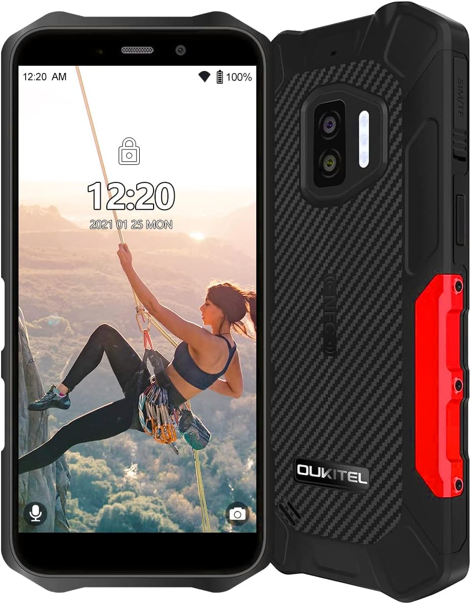 Oukitel Wp12 Pro Simフリー スマホ 本体 4g Android 11 スマートフォン 4gb Ram 64gb Rom 256 Gb拡張可能 13mpのimx155ソニー背面カメラ 5mp Ai前側カメラ 5 5インチ 4000 Mah デュアルsim顔とロック解除 Nfc Gps Otg防水防塵耐衝撃 1年間の保証 レッド