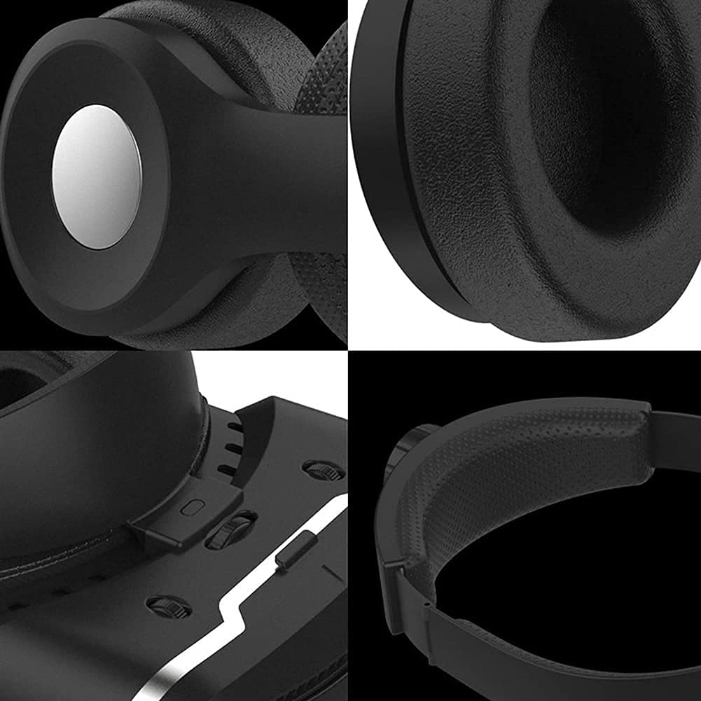 VR Headset VR Headset with Wireless Headphones Virtual Reality Headset for VR Videos Games 3D Movies Compatible with iOS and Android Smart Phones Gift for Kids and Adults