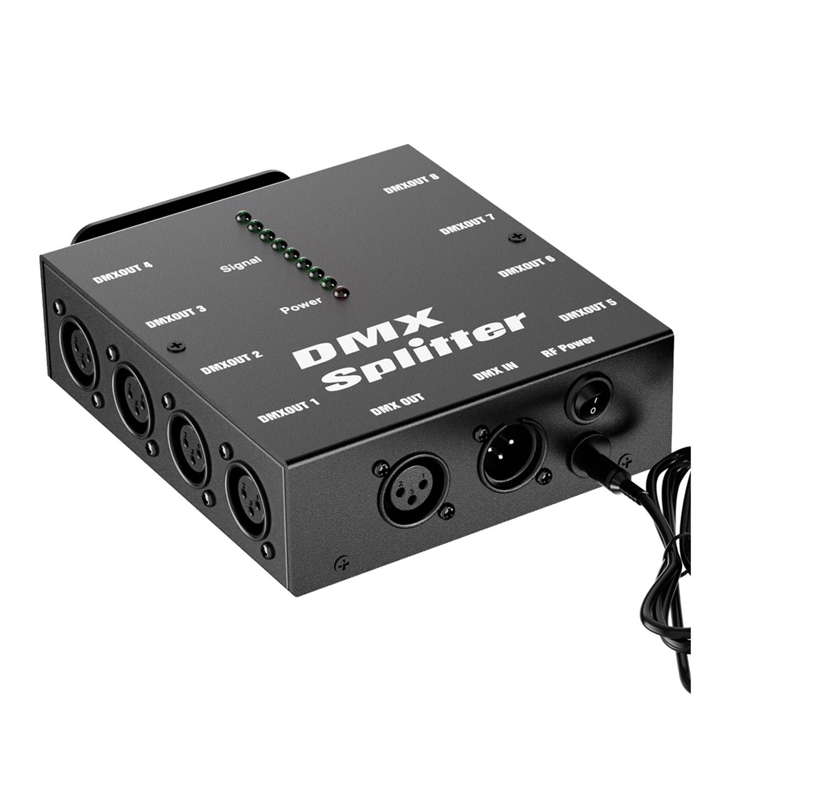 Controlador DMX, Controlador de iluminación LED con divisor DMX aislado 8 vías, amplificador universal ramas salidas 3 pines for señales