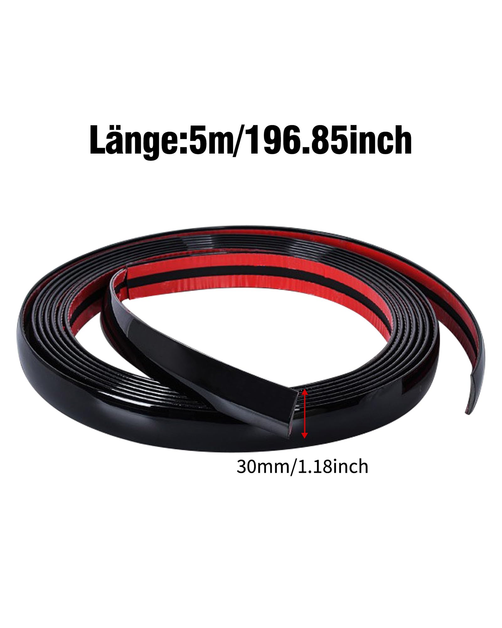 Tira Adhesiva Coche 5 m X 30 mm: Molduras Autoadhesivas con Película Protectora Tira Decorativa Autoadhesiva Flexible para Muebles, Automóviles, Carrocerías, Ventanas, Rejas