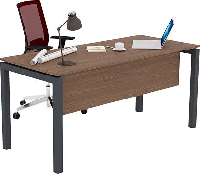 Basic Tekli  al ma Masas  - Traversli Ofis Masas , Ceviz-Antrasit, 120 cm