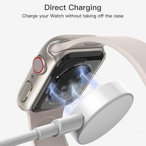 Vista 41 de JETech Funda con protector de pantalla para Apple Watch SE 3/2/1 (2025/2022/2020)/Series 6 5 4 de 1.732 pulgadas, cubierta protectora total