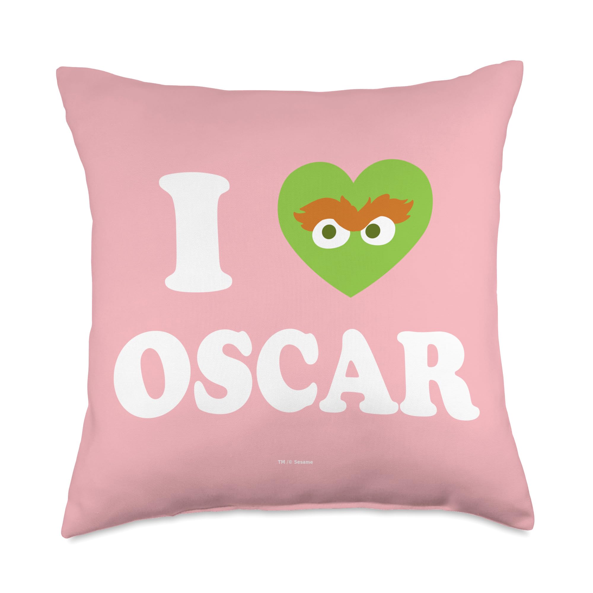 Coussin Sesame Street Oscar multicolore grand format 45x45 cm original