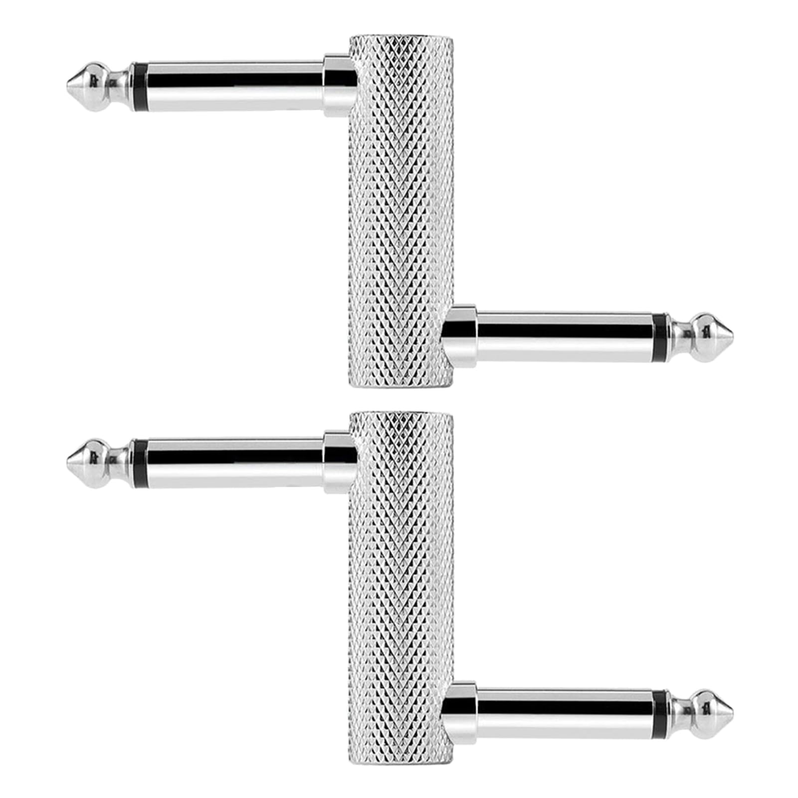 Ouxuefen 2 Pack Guitar Pedal Coupler 1/4 Inch Guitar Effects Pedal to Pedal Connector Z Type Male to Male Plug Connector