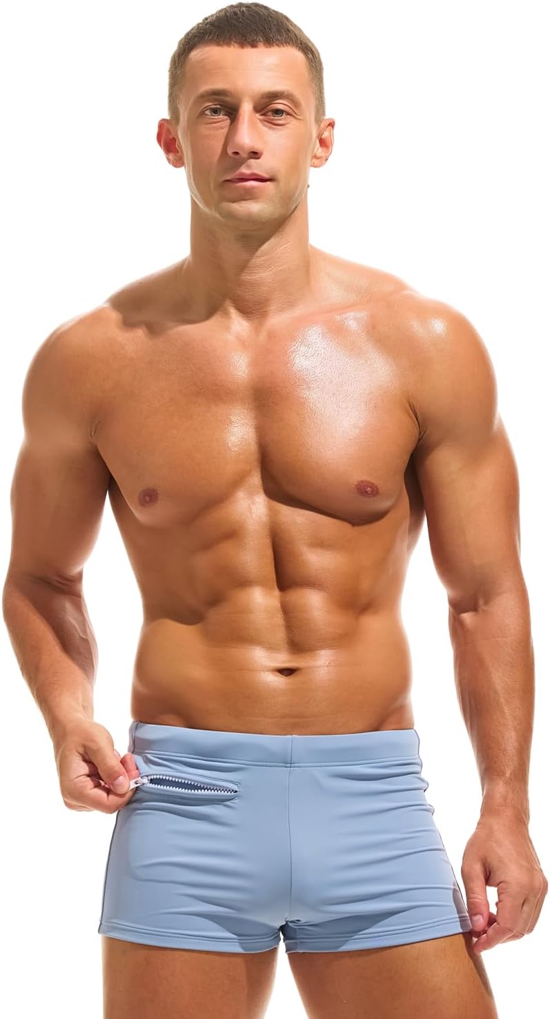 Taddlee Swimsuits Men's Swim Boxer Trunks Sexy Swimwear Square Cut Board Shorts