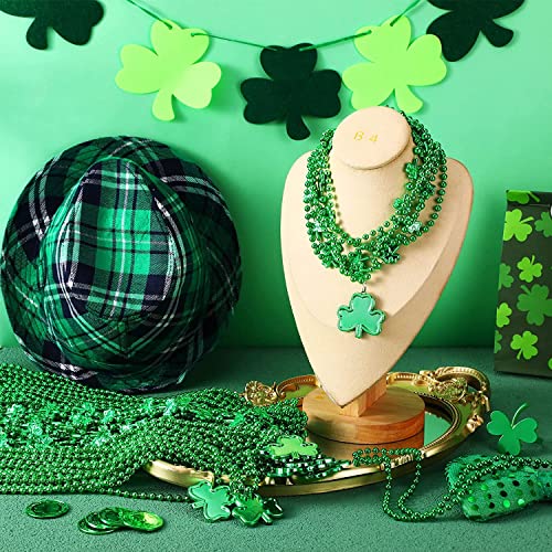 Kit accessoires Saint Patrick et collier perles trèfle pour défilé irlandais - 4