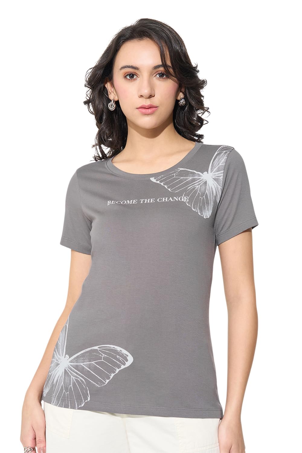 honey Women's 100% Cotton T-Shirt | Regular Fit | Round Neck | Half Sleeve-picture-22