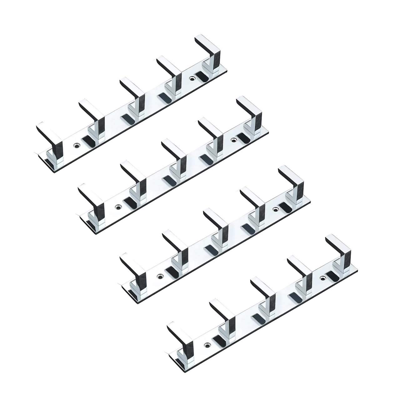 iSTAR 5 Pin Bathroom Cloth Hooks Hanger Door Wall Bedroom Bathroom Robe Hooks Rail for Hanging Towel Steel Hook (Silver) (Pack of 4) (B099S6S972) Amazon Price History, Amazon Price Tracker