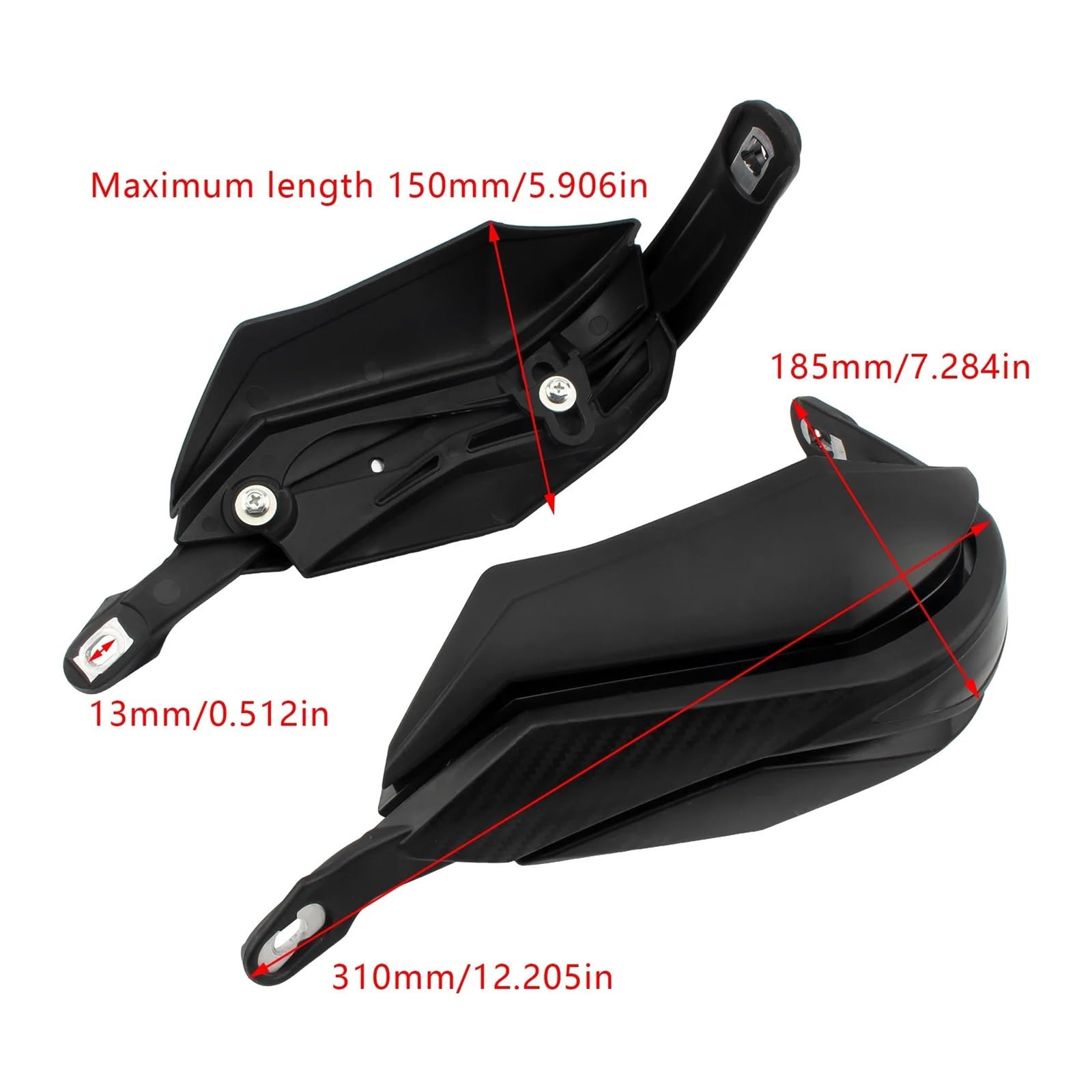Leva freno Manubrio Paramani Manubrio da moto 22-28 mm Protezione sporco per Paramani neri Enduro
