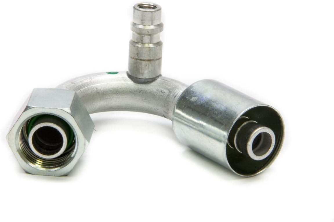 Vintage Air 35543-VUG 10-135 Degree Beadlock O-Ring Fitting with 134a Service Port