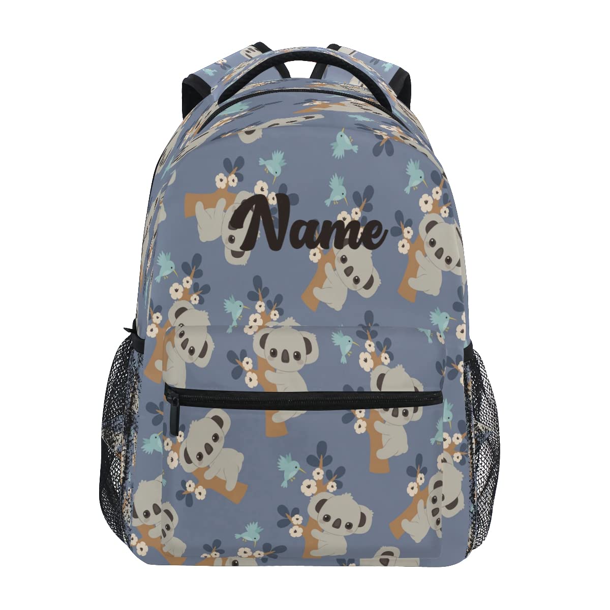 Mochila personalizada para niños y niñas, lindo caballo con flores de cuento de hadas personalizado nombre estudiante bolsa para escuela primaria, #10, talla única