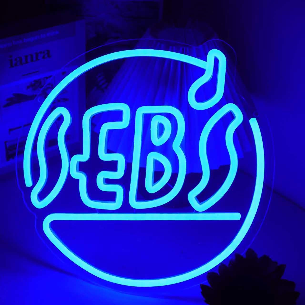 Seb's - Insegna al neon a LED blu jazz, per decorazione da parete, dimmerabile, alimentata tramite USB, per camera da letto, bar, club, ufficio, studio, feste, fan della musica, idea regalo