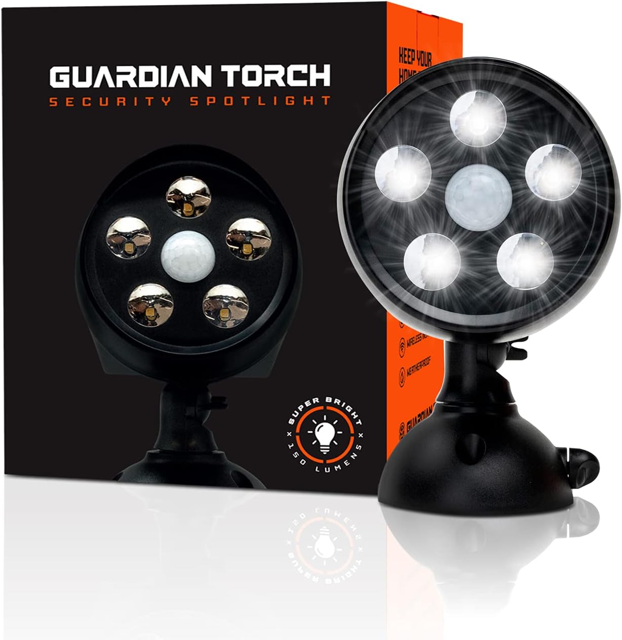 Guardian Torch Security Lights Motion Outdoor Spotlight (1 Pack) Solar