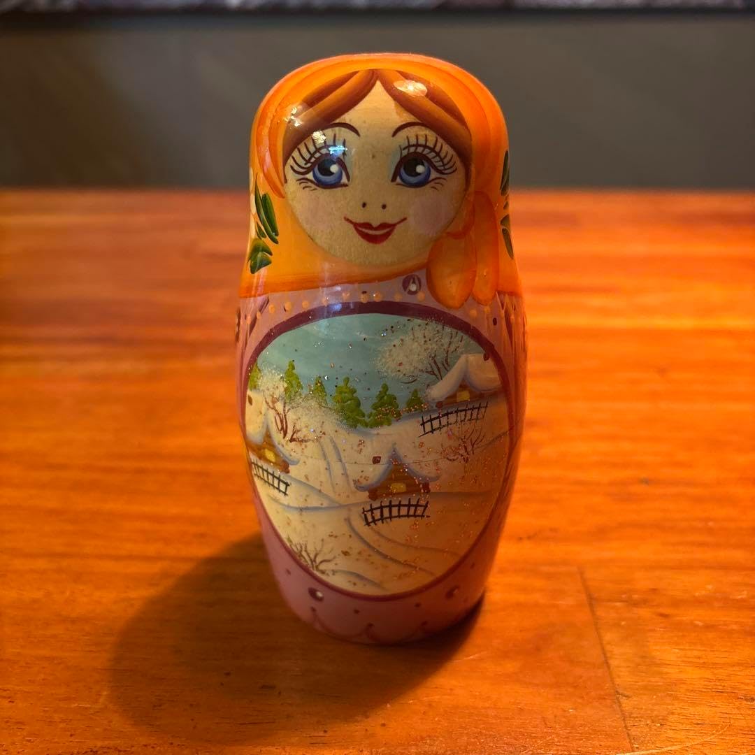 ロシア雑貨☆お起き上がりこぼし♪『チューリップと女の子』イリーナ作マトリョーシカ ロシア雑貨☆お起き上がりこぼし『Easter鶏と少女』イリーナ作