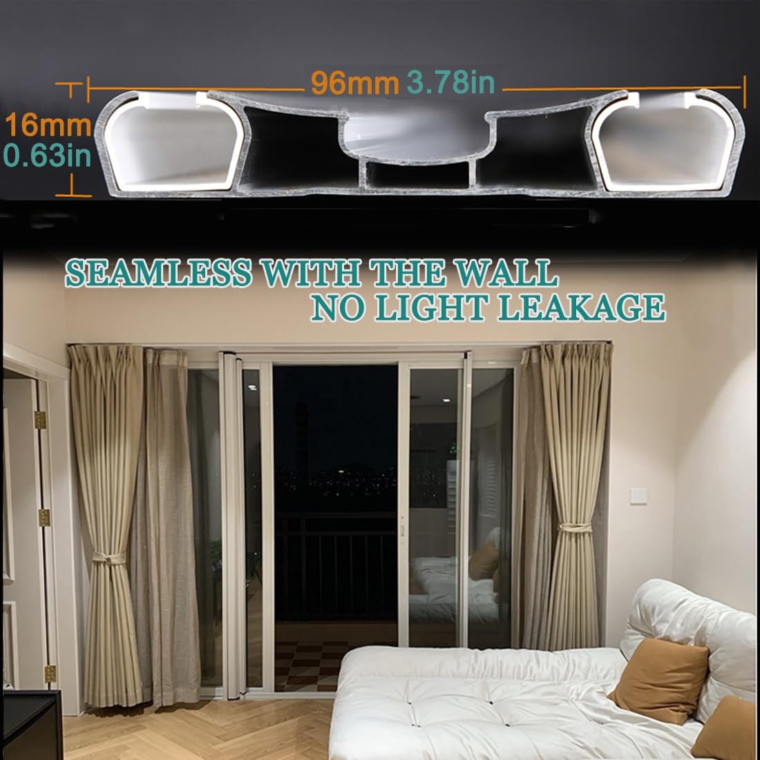 Dwuwarstwowy aluminiowy pręt o strukturze plastra miodu 1 5 m z narożnikiem 90 stopni Trac Ele Champagne h do dekoracji domu hotelu (rozmiar 1,2 m) wykończenie okien