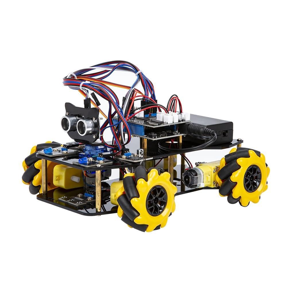 ACEBOTT STEM Roboterauto-Starterkit, Mecanum-Radkamera mit ESP32-Controller-Board | Unterstützt Arduino-, ACECode- und Python-Programmierung | Für Mint-Bildung zu Hause und in der Grundschule