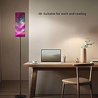 Vista 3 de Floor Lamps with Remote Control Distant Nebula far Away Galaxy Foot Switch Pole Lamps Modern Tall Standing Lamp for Bedroom Living Room 9W Dimmable