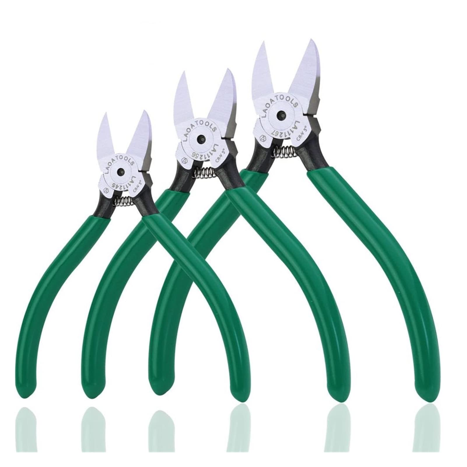 Pasuje dla Cr-V. Szczypce z tworzyw sztucznych 4.5/5/6/7 cali biżuteria Elektryczne przewody kablowe Cięcie Snips Snips Narzędzia elektryczne Narzędzia (Size : 4pcs different size)