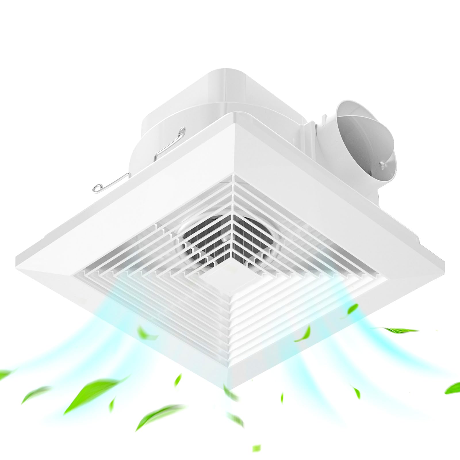Snapklik.com : Bathroom Exhaust Fan, Quiet Square Bathroom Vent Fan 111 ...