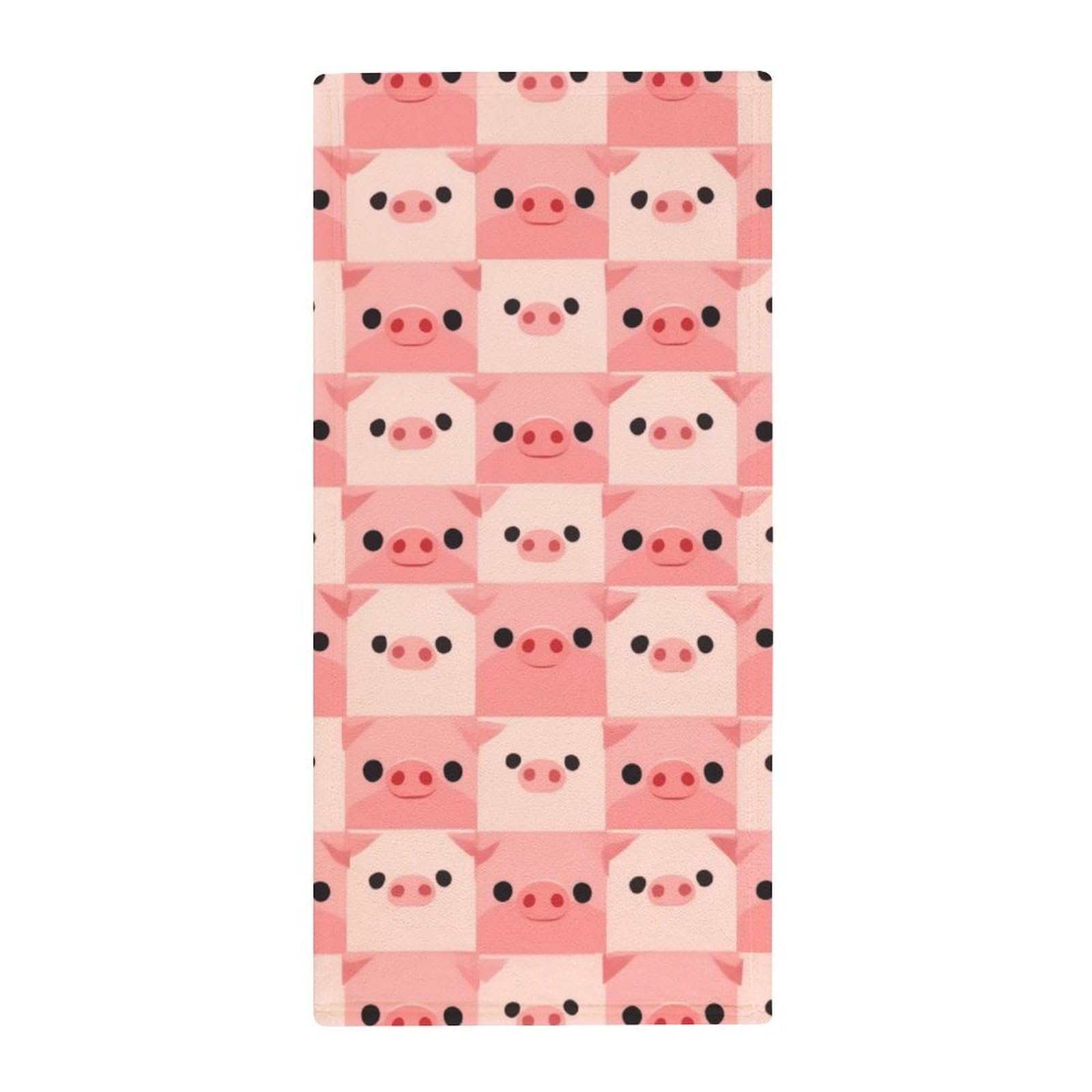 Anceky Luxury Gym Towels for Face & Body, Funny Pink Pig Face Absorbent Quick-Dry Towels, Spa & Yoga Approved