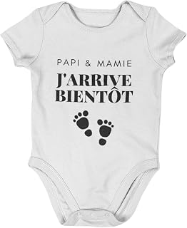 Cache couche bébé annonce grossesse Papi & Mamie j'arrive bientôt !