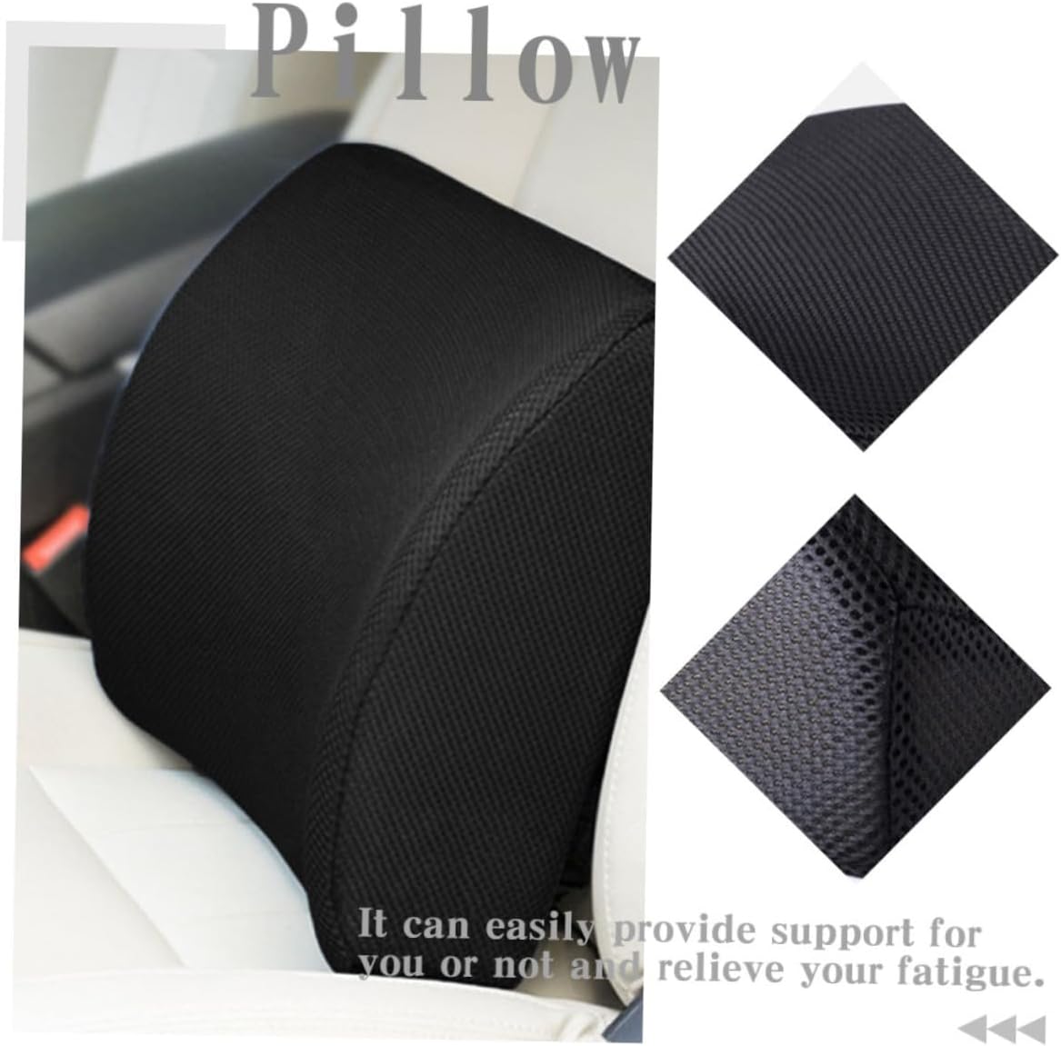 Car Pillow for Driving Seat Postur Memory Foam Lower Back Support Pillow