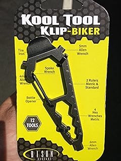 Bison Designs Kool Tool Biker Klip Keychain for The Cyclist (12-Piece), Grey