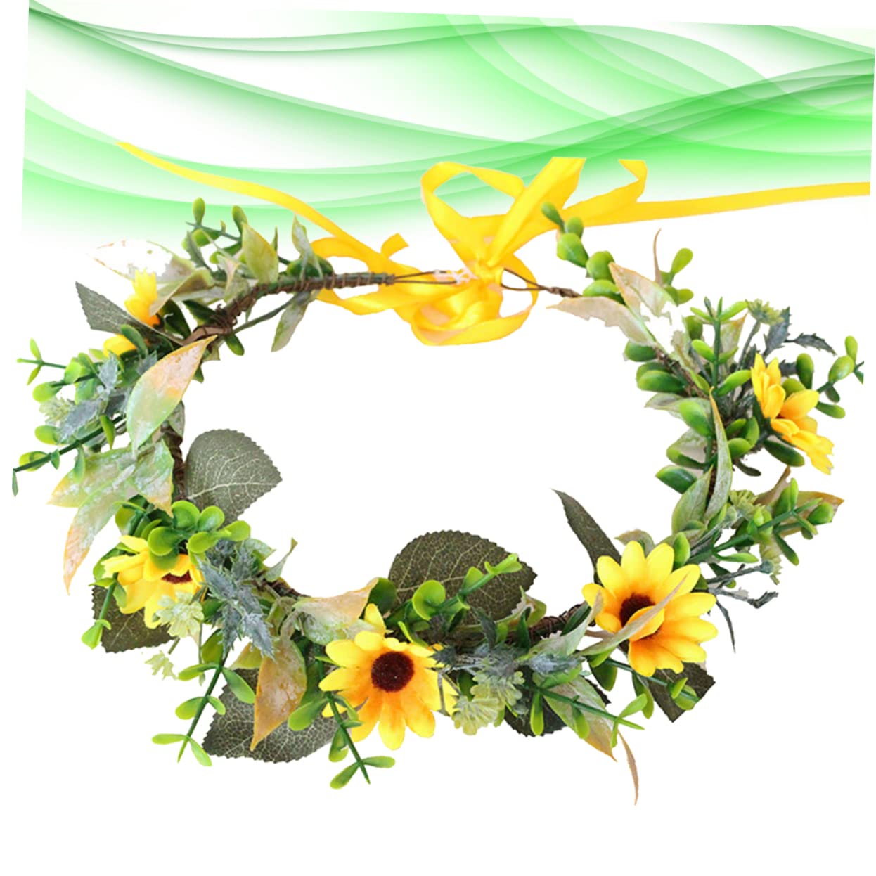 FRCOLOR 3 Piezas cintas para el pelo de fiesta hair topper wedding diadema floral para mujer guirnalda de boda tiara aro de pelo de fiesta diadema de flores pequeña margarita venda novia