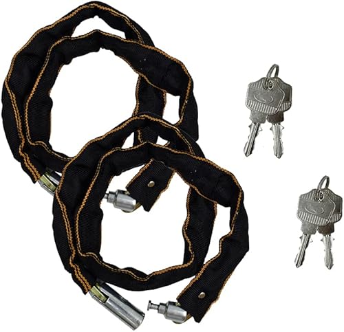Cerradura de cadena antirrobo de seguridad duradera de 2 piezas con 4 llaves para bicicleta de montaña, ciclismo de carretera