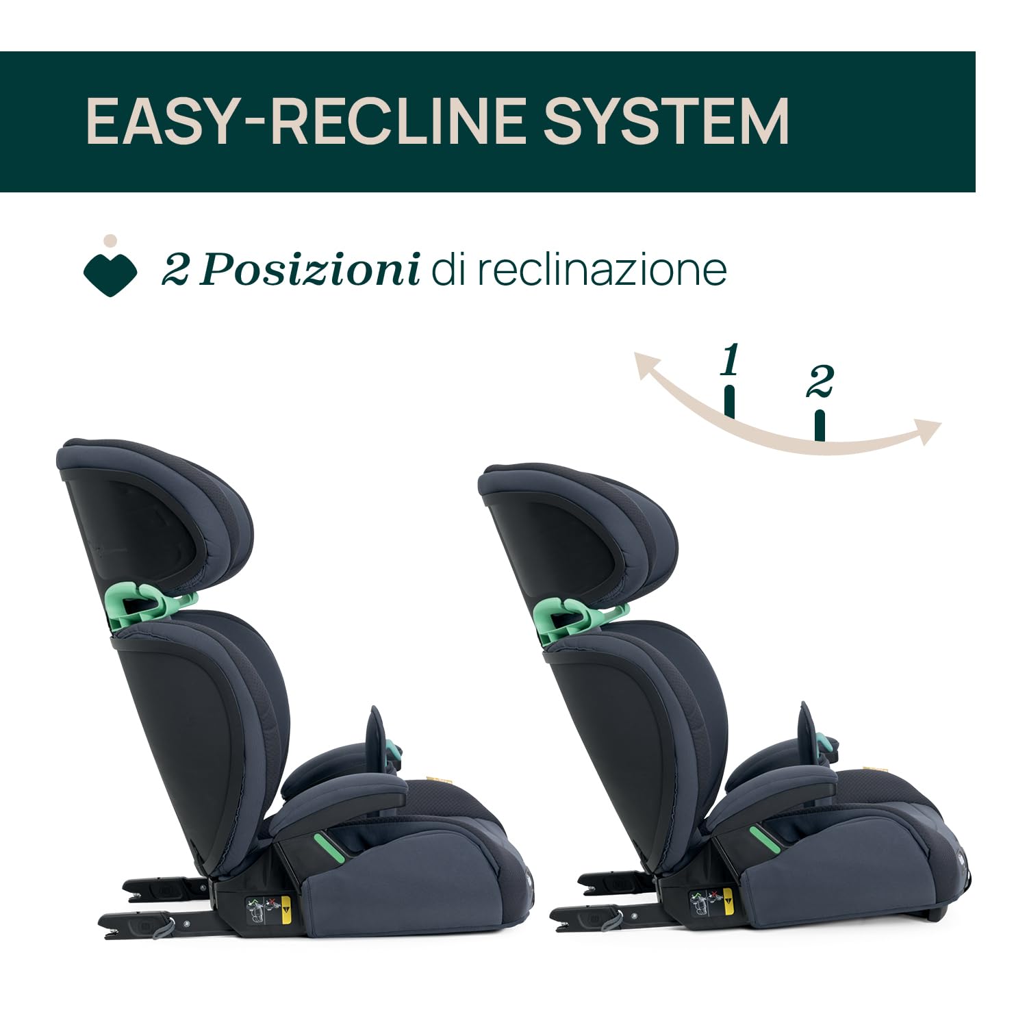 Chicco Quizy i-Size, Seggiolino Auto 3-12 Anni (100-150 cm), Peso 15-36 kg, Con Sistema Isofix, Regolabile in Altezza, con Braccioli Imbottiti e Seduta Confortevole, Gruppo 2/3, Blu