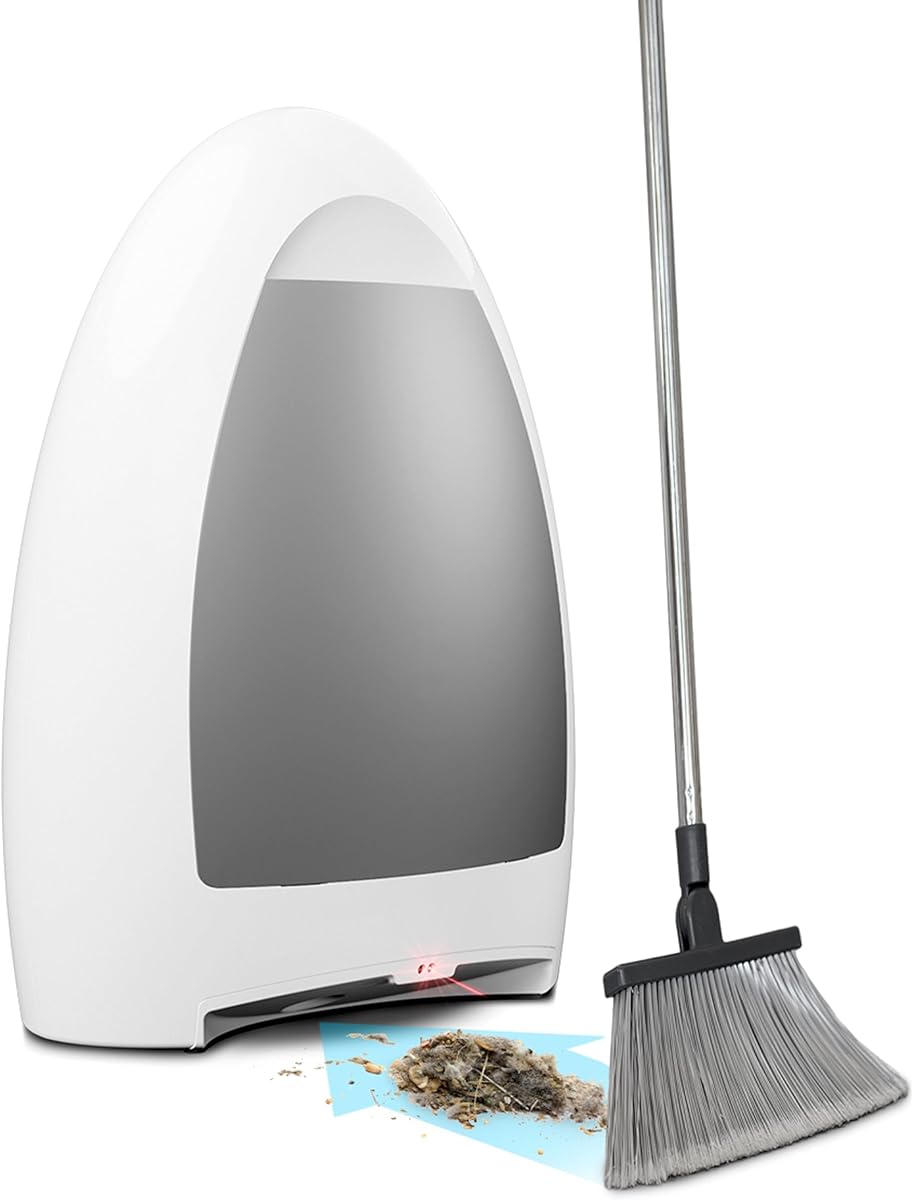 Amazon.com - EyeVac Home Touchless Vacuum Automatic Dustpan - Great for Sweeping Pet Hair Food Dirt Kitchen - Ultra Fast & Powerful, No More Bending Down, Bagless, Corded, Automatic Sensors, 1000 Watt (White)
