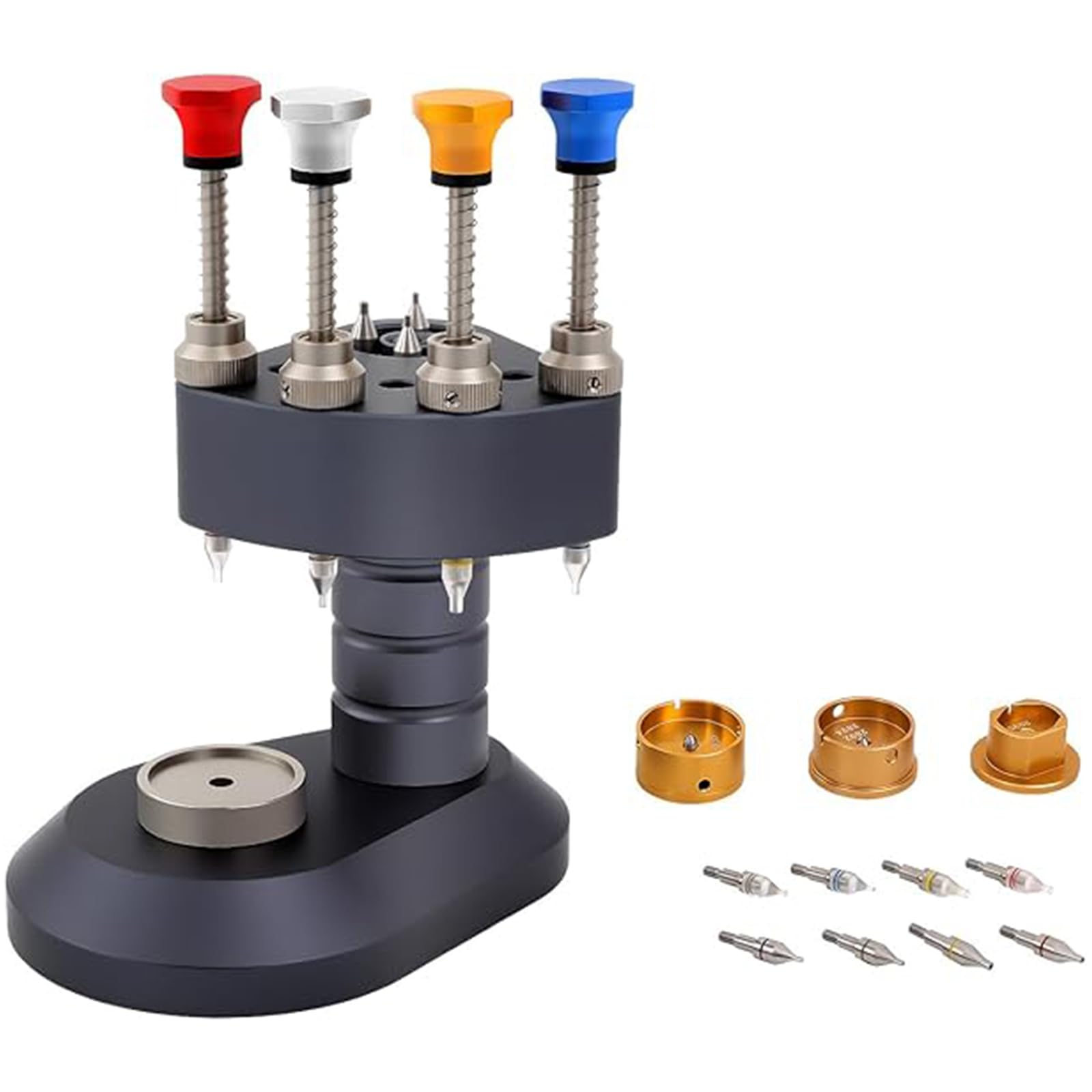 Hdoytxxm 4Pin Watch Hand Presser Tool With 8 Needle Watch Setting Needle Loader Installation For Watchmaker Professional Watchmaker Installation