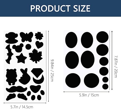 Miniatura 3 de MOONSJONES Parche de reparación de chaqueta de plumón de 8 hojas, parches de cinta en blanco de nailon negro para chaquetas tenaces, manchas,