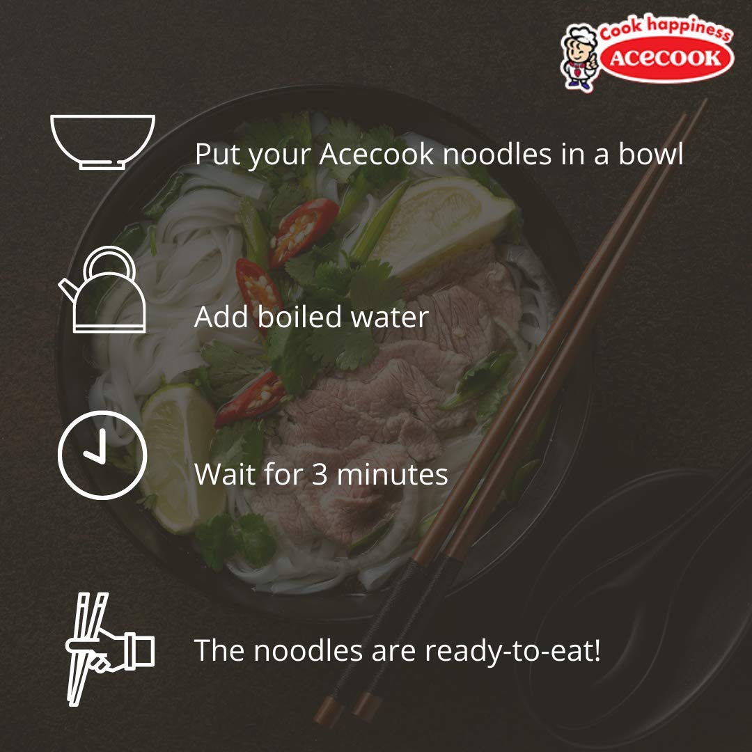エースコック - Acecook Noodles di pollo istantanee HH pacco da 30 x 74 gr