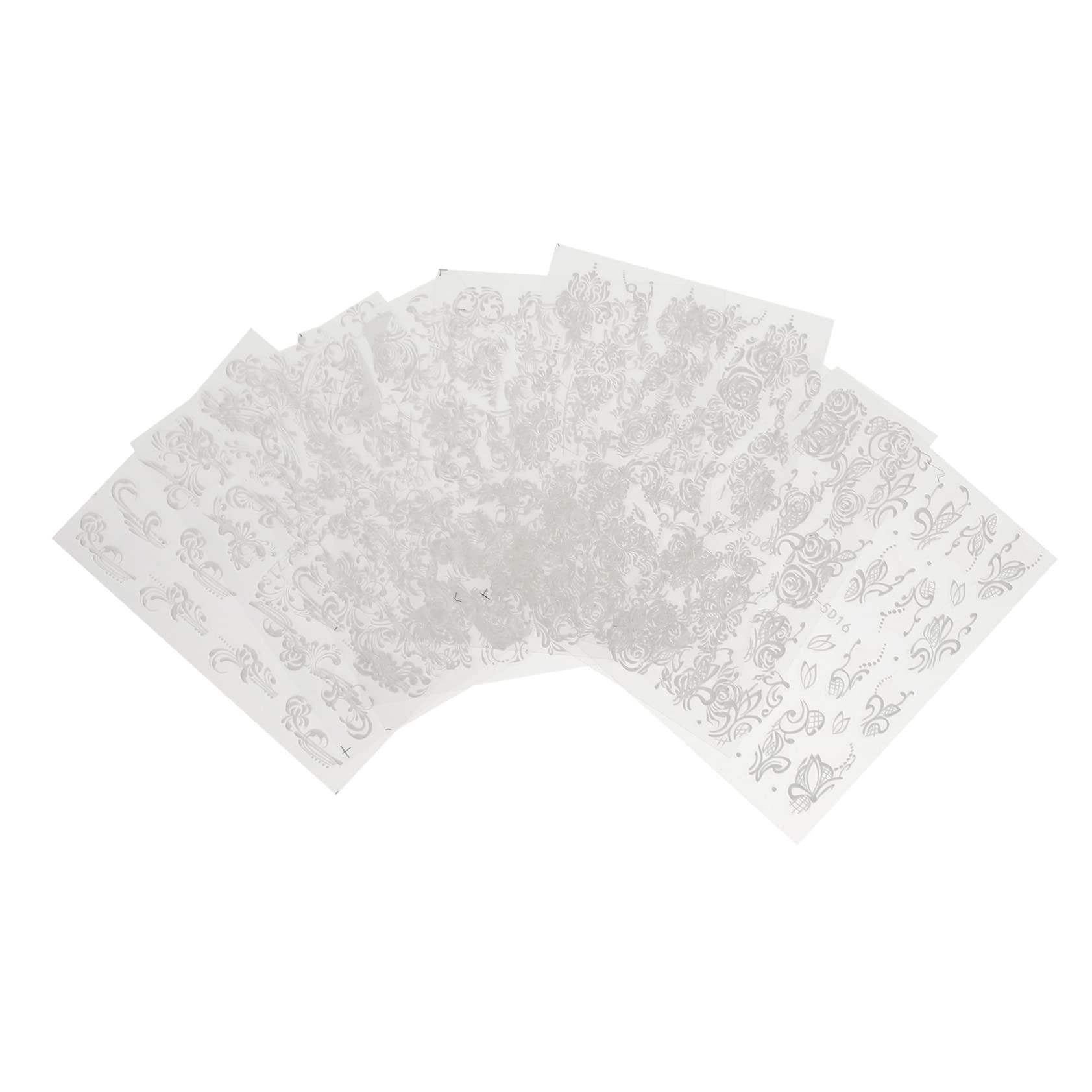 Healvian 32feuilles Autocollants Relief Pour Décorations De Nail Art Pour Fêtes Mariage Et Événements Fournitures De Manucure