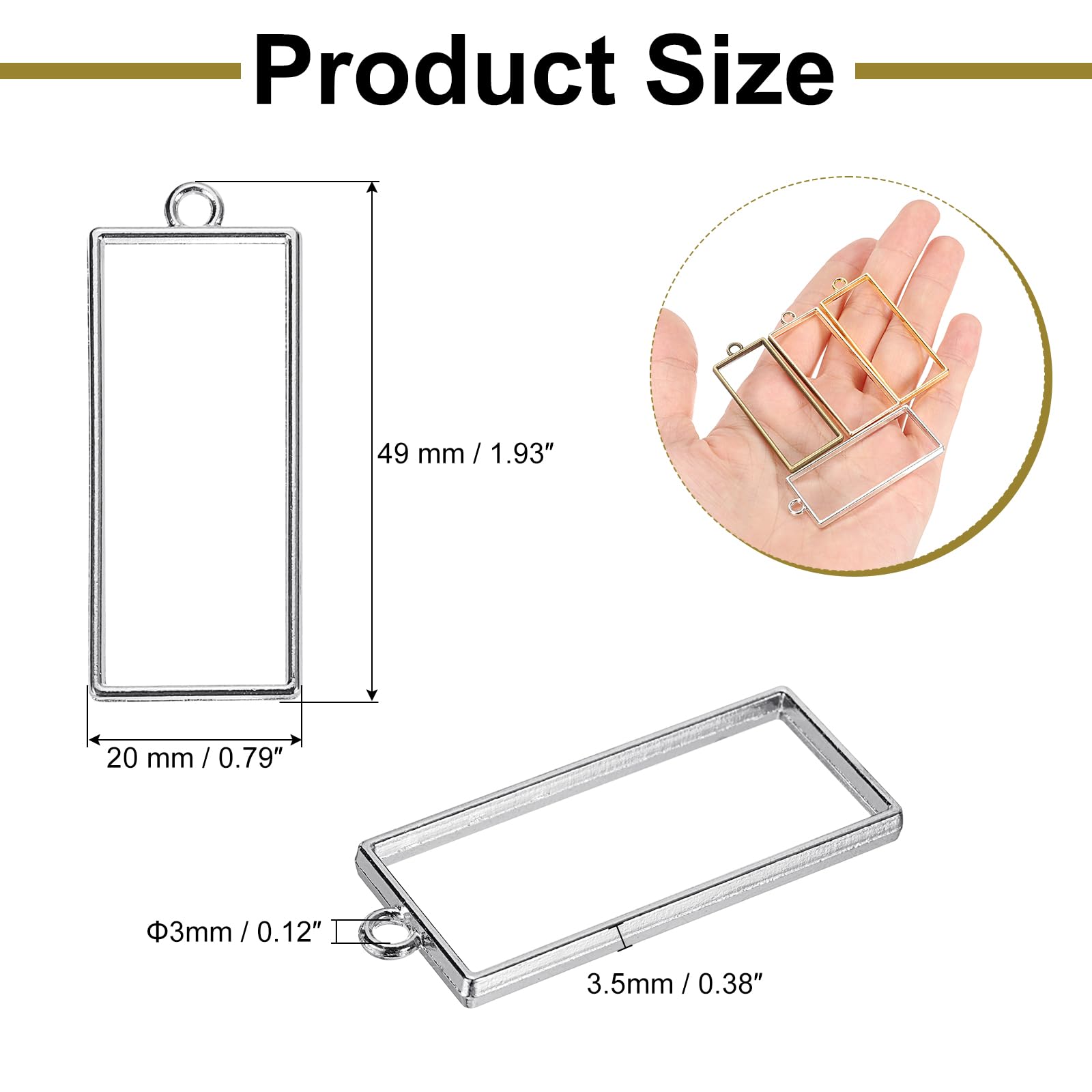 30pcs Open Back Bezel Pendants - Hollow Frame Blanks For Resin Jewelry Making