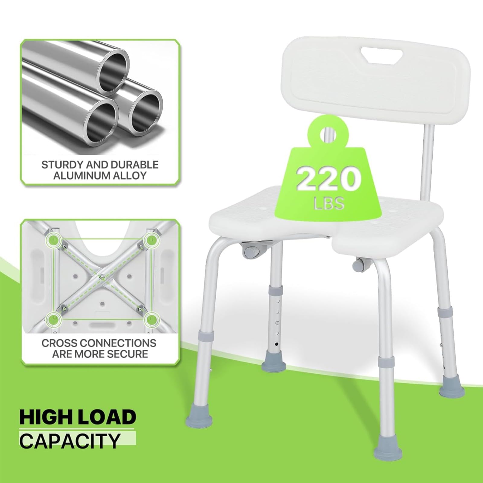 Taburete Baño Ducha Forma De U Higiénico,Banqueta Baño Adultos,Silla para Ducha para Personas Mayores,Taburete Ducha para Mayores,Silla Ducha Taburetes para Baño Confort