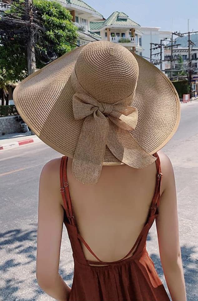 Sombrero de playa plegable para mujer con ala ancha miniatura 5