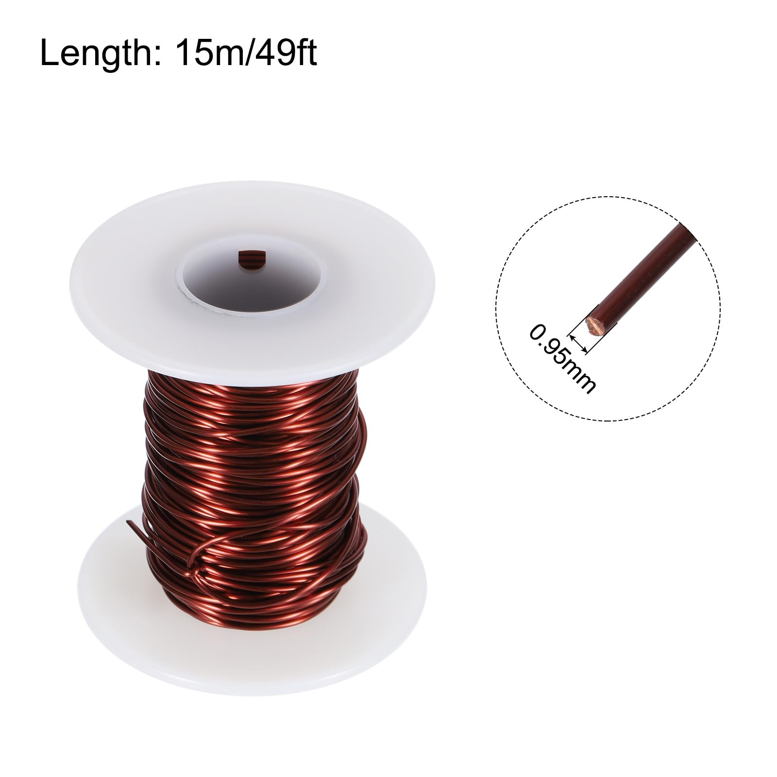 QUARKZMAN Emaillierter Kupferdraht 0,15 Mm – 600 M / 100 G, Löffähig, 155 °C – Für Motoren, Transformatoren, Spulen & Elektronik