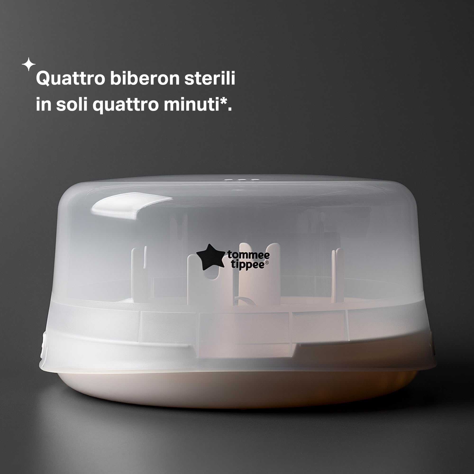 Tommee Tippee Sterilizzatore a vapore per microonde per biberon e accessori