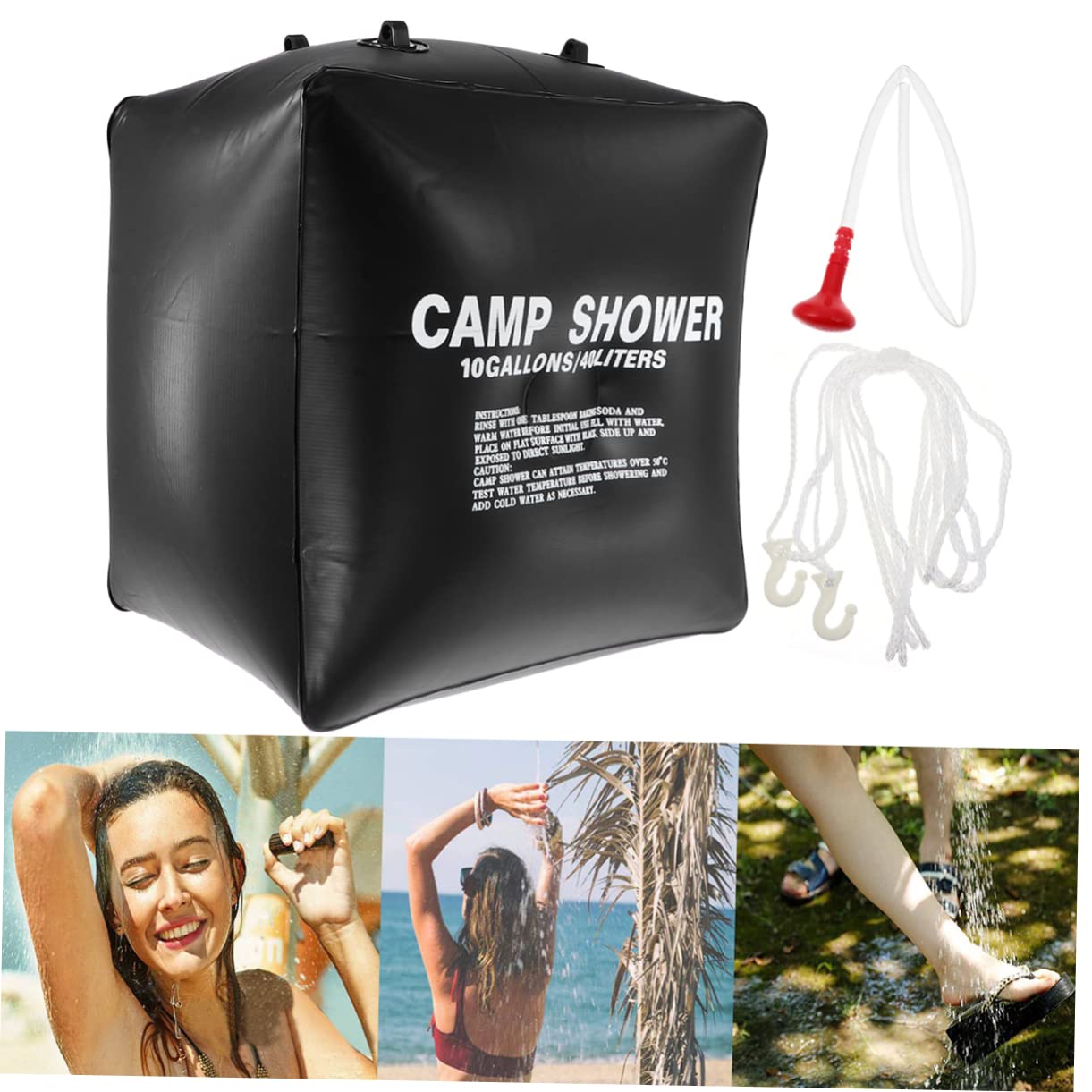 balacoo Solar Shower Bag Portable Camping Pouch 40l Solar Water Bag Camping Shower for Outdoor