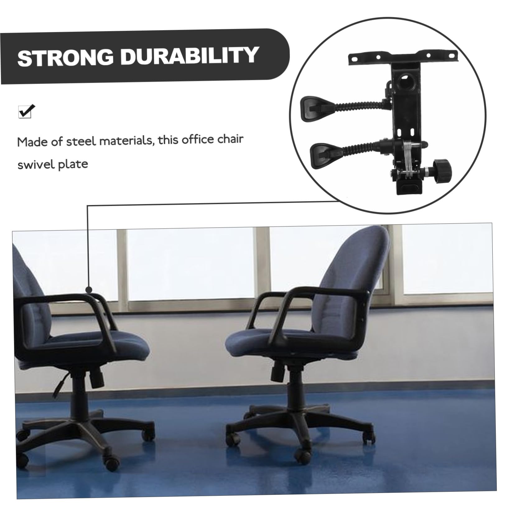 Base Giratoria para Silla De Oficina Mediana, Mecanismo De Control De Inclinación Ajustable, Base Reemplazo Robusta y Portátil, Compatible Sillas De Escritorio y Gaming