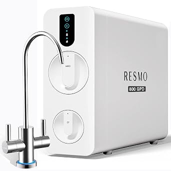 RS3800 Reverse Osmosis System,800 GPD Tankless Reverse Osmosis Water Filter, 8 Stage RO Water Filtration System,Reduces PFAS TDS, NSF/ANSI FCC Certified, LED 2 Way Faucet,21 Pure to Drain,
