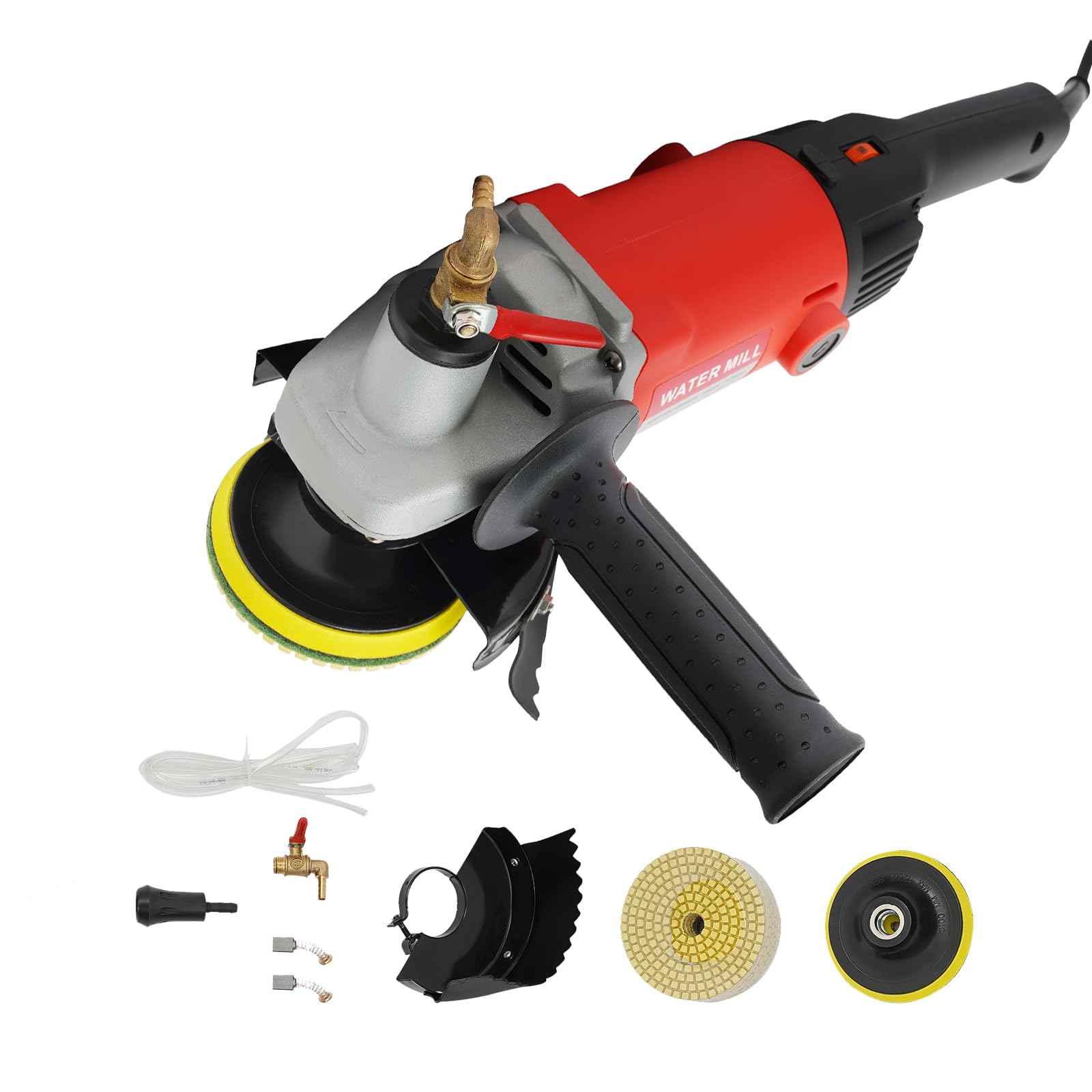 Polerka na mokro, 1400 W/220 V, 6 zmiennych maszyn do polerowania na mokro o zmiennej prędkości i granitu, diamentowej poduszce polerskiej, do betonu, kamienia