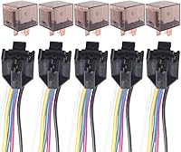 Vista 9 de Cable conector para relé de auto, de E Support, 12 V, 30 A, 40A, 60A, 80A SPST, SPDT 4 pines, 5