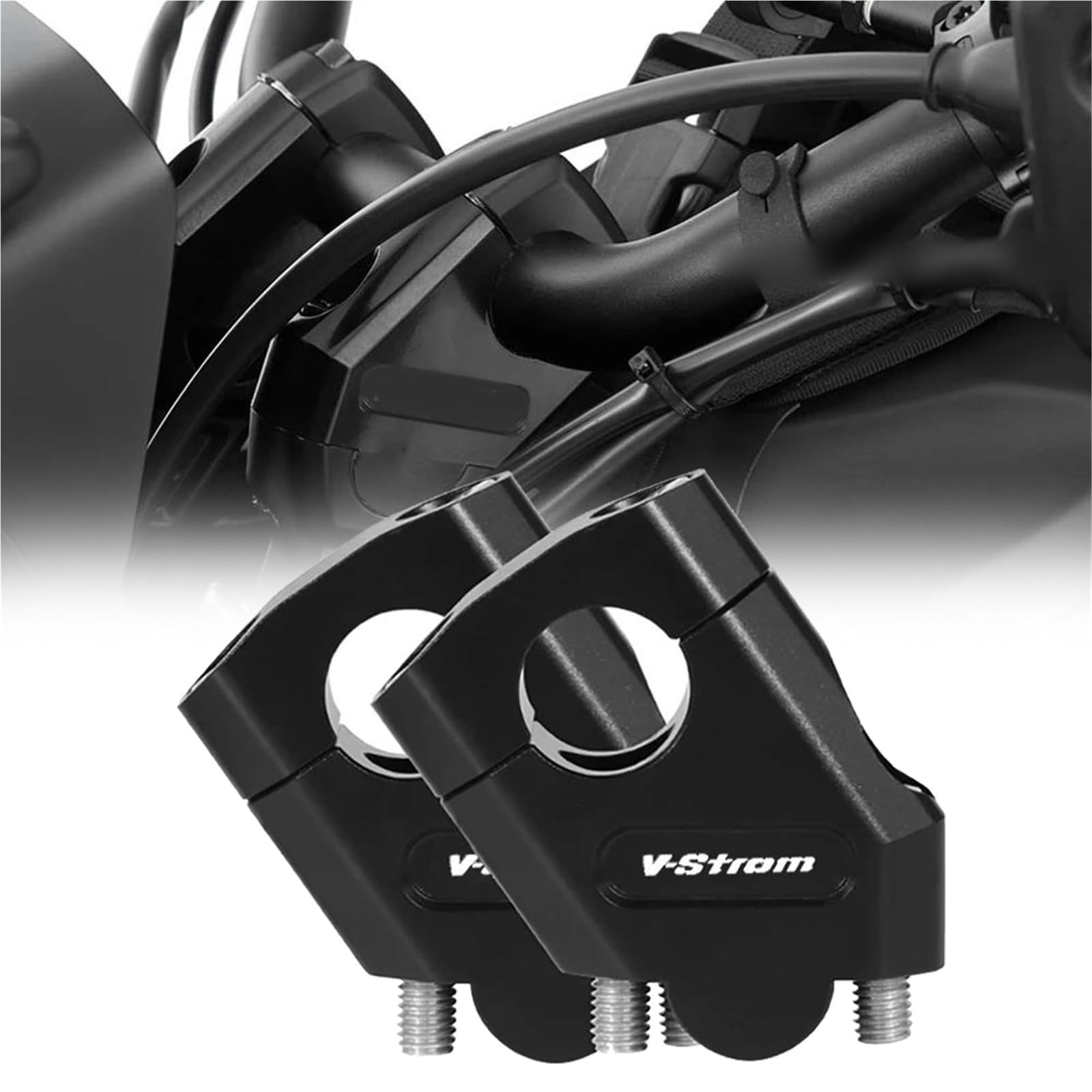 Riser guidon V-Strom en aluminium usiné surélévation robuste