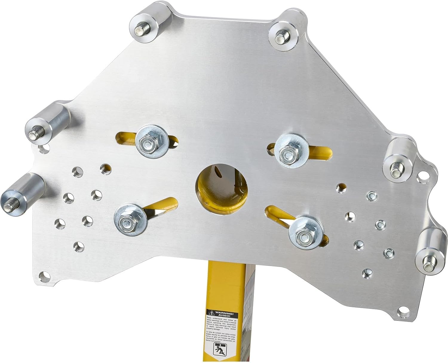 Speedway Motors BlockDock Heavy-Duty Engine Stand Adapter Plate for SBF, BBF, Coyote, and Godzilla Engines, CNC Machined ½ Inch Billet Aluminum with Spacers and Mounting Hardware