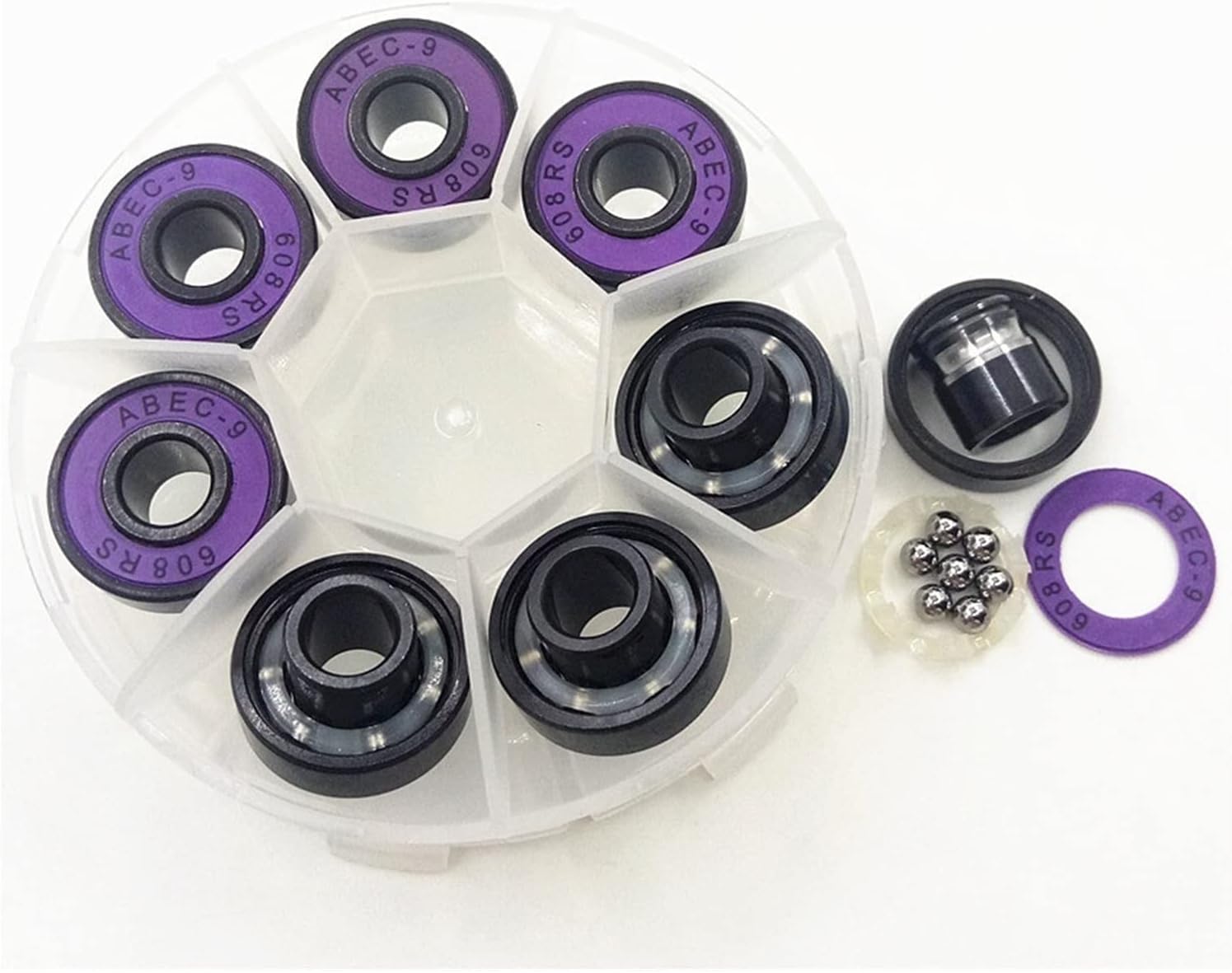 Bearings Bearing 608 Skateboard Longboard Bearing with Integrated Spacer, Scooter Bearing Inline Roller Skates Parts